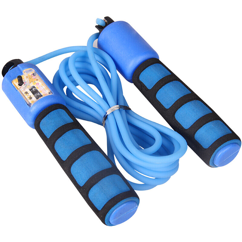 耐磨加重减肥跳绳可调节绳子 健身器材 天空蓝 青草绿